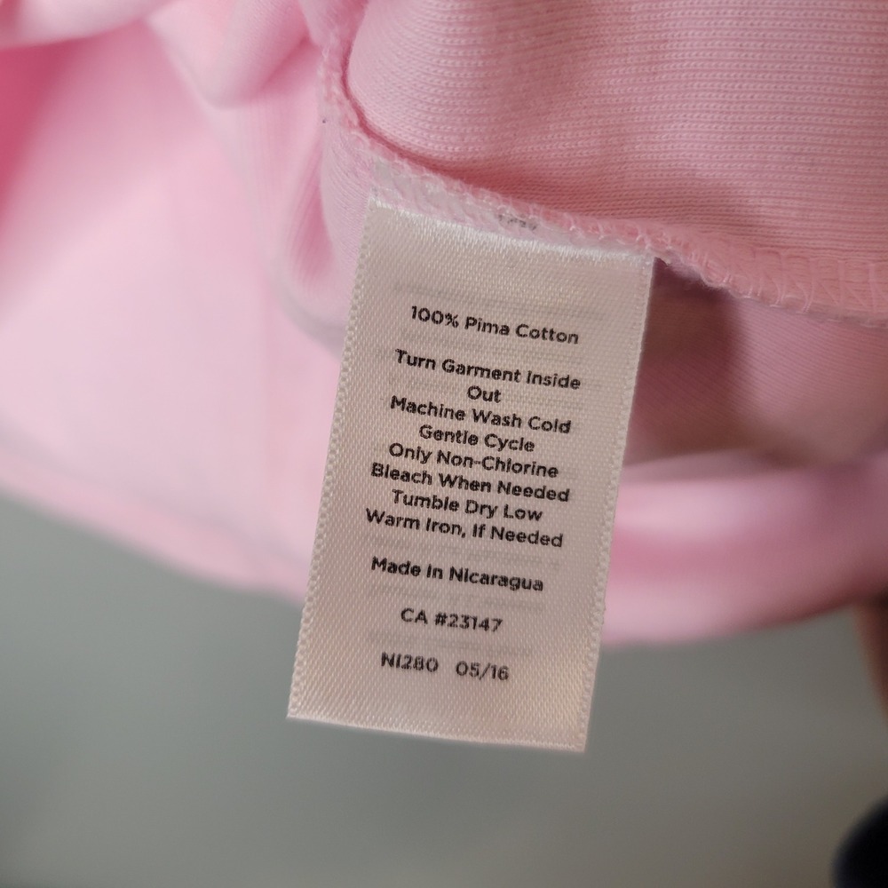 Talbots Tee Shirt Womens Size XL Baby Pink 100% Pima Cotton L/S Crew Neck‎ Top - Picture 9 of 9